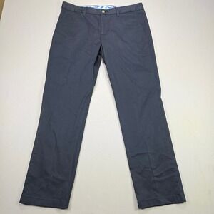 Tommy Bahama Boracay Chino Pants Mens 34x30 Navy Blue Cotton Tencel Stretch Flat